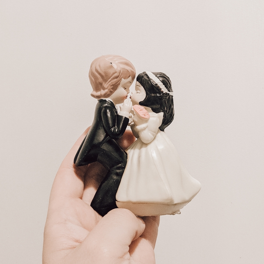 Vintage Wedding Cake Topper Bohemian Wedding Decor